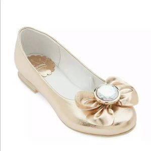 Disney Store Princess Fancy Dress Gold Shoes  Costume Girl Shoe Size 8 NWT